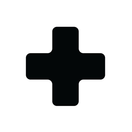 5S Supplies 5S Corner Markers, 2 in W., 6 in L., 0.003 in Thickness, 25 PK VSX-ROUND-BLACK